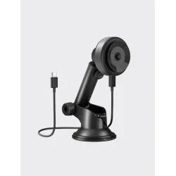 ENERGEA AIRLOCK, VACUUM PHONE MOUNT WITH 15W WIRELESS CHARGING - GUNMETAL